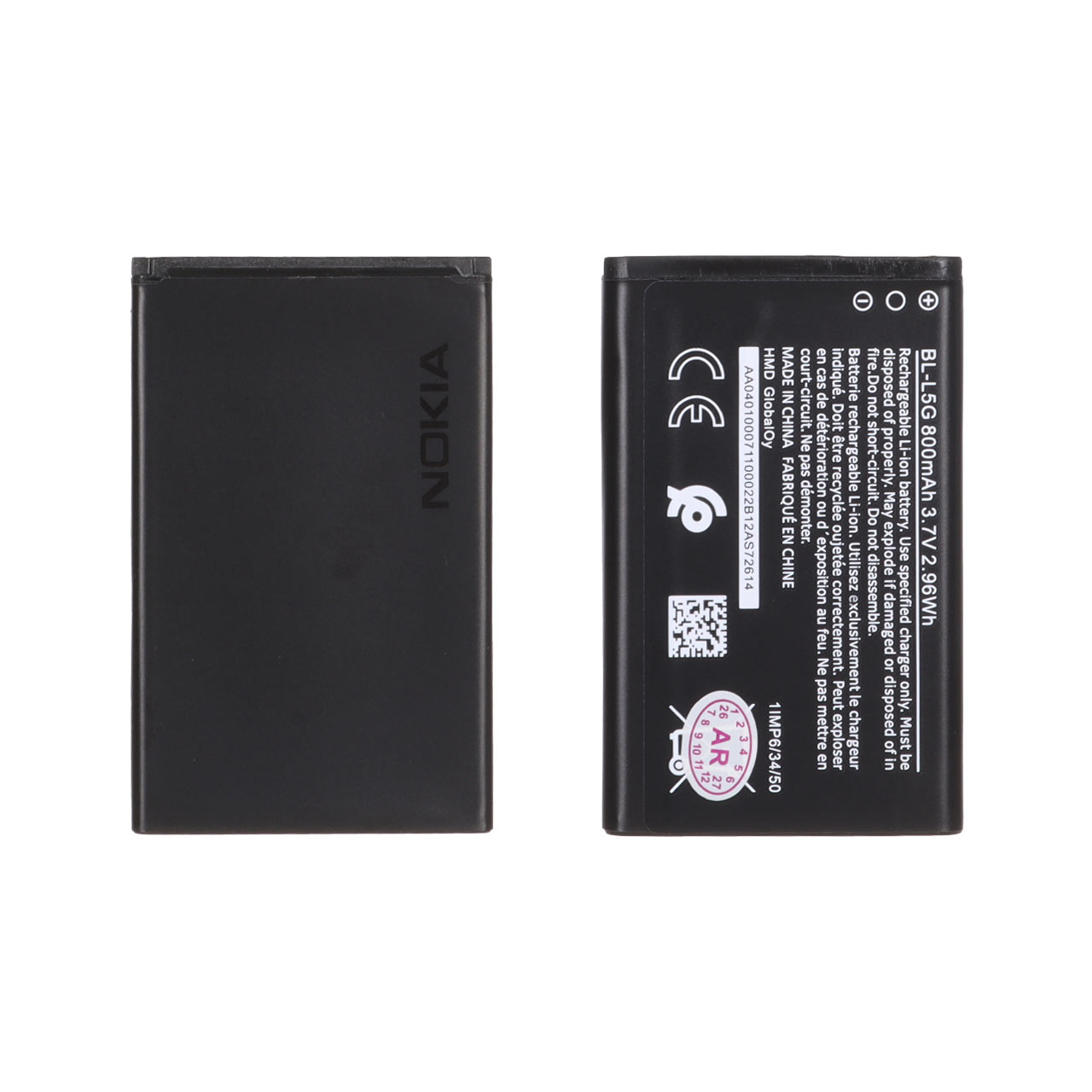 باتری موبایل Nokia مدل BL-L5G با ظرفیت 800mAh - اصلی (گارانتی 6 ماهه آرنا)